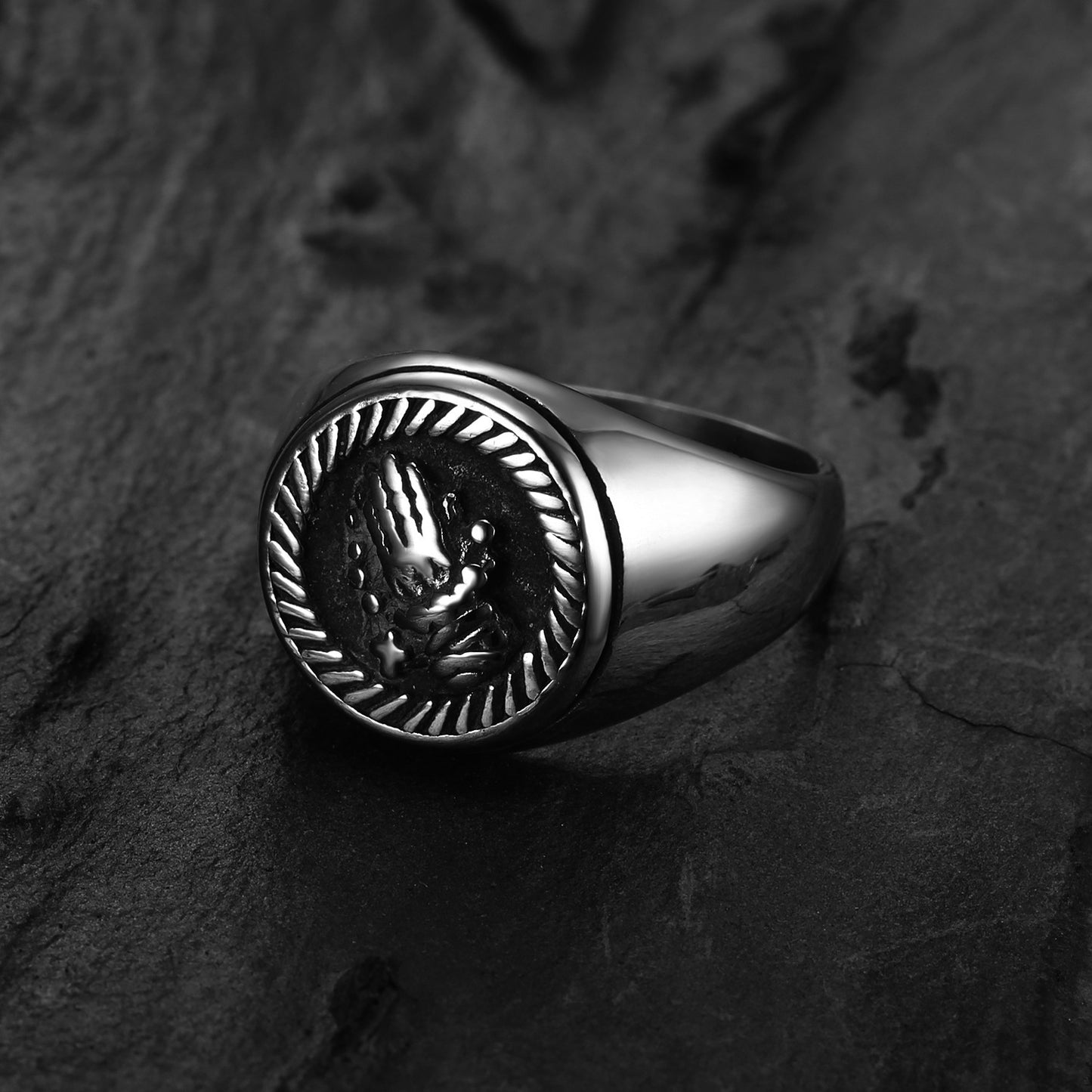 Nordic Style Unisex Ring Stainless Steel Titanium Polished Finish Minimalist Jewelry Sizes Five Through Twelve