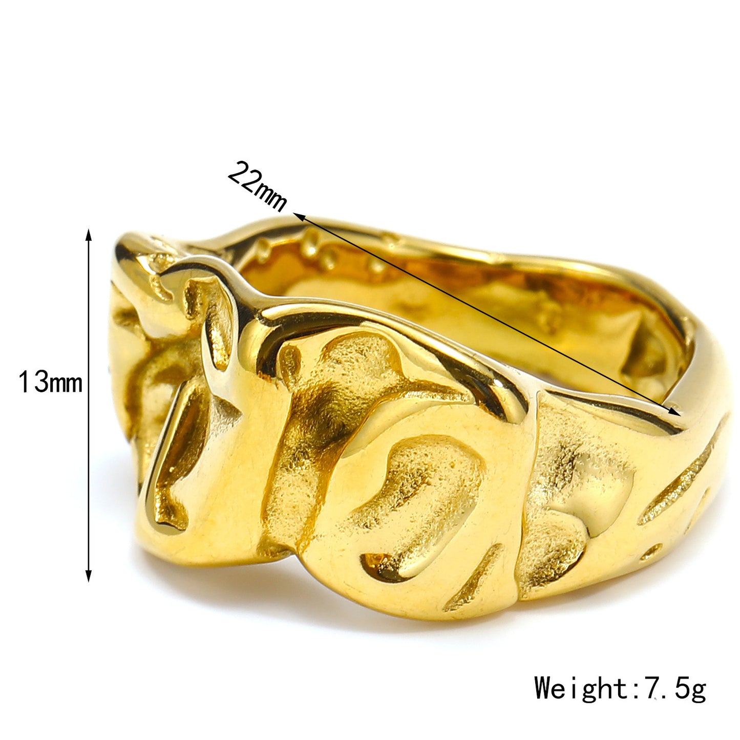 Niche Temperament All-match Heart-shaped Flower Titanium Steel Ring