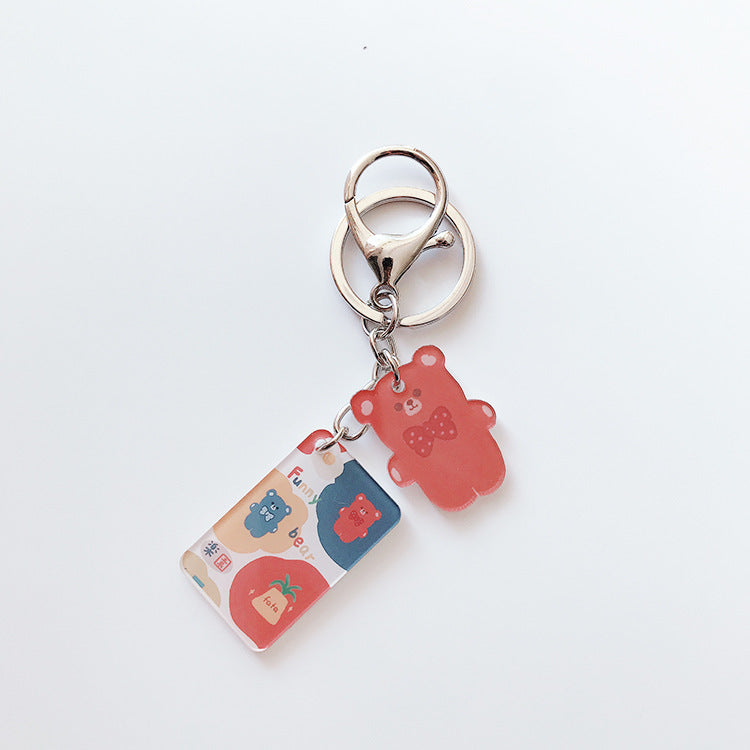 Earphone Protective Sleeve With Hanging Chain And Keychain Bear Dog Bunny Design Film Deluxe Style Fresh Style
