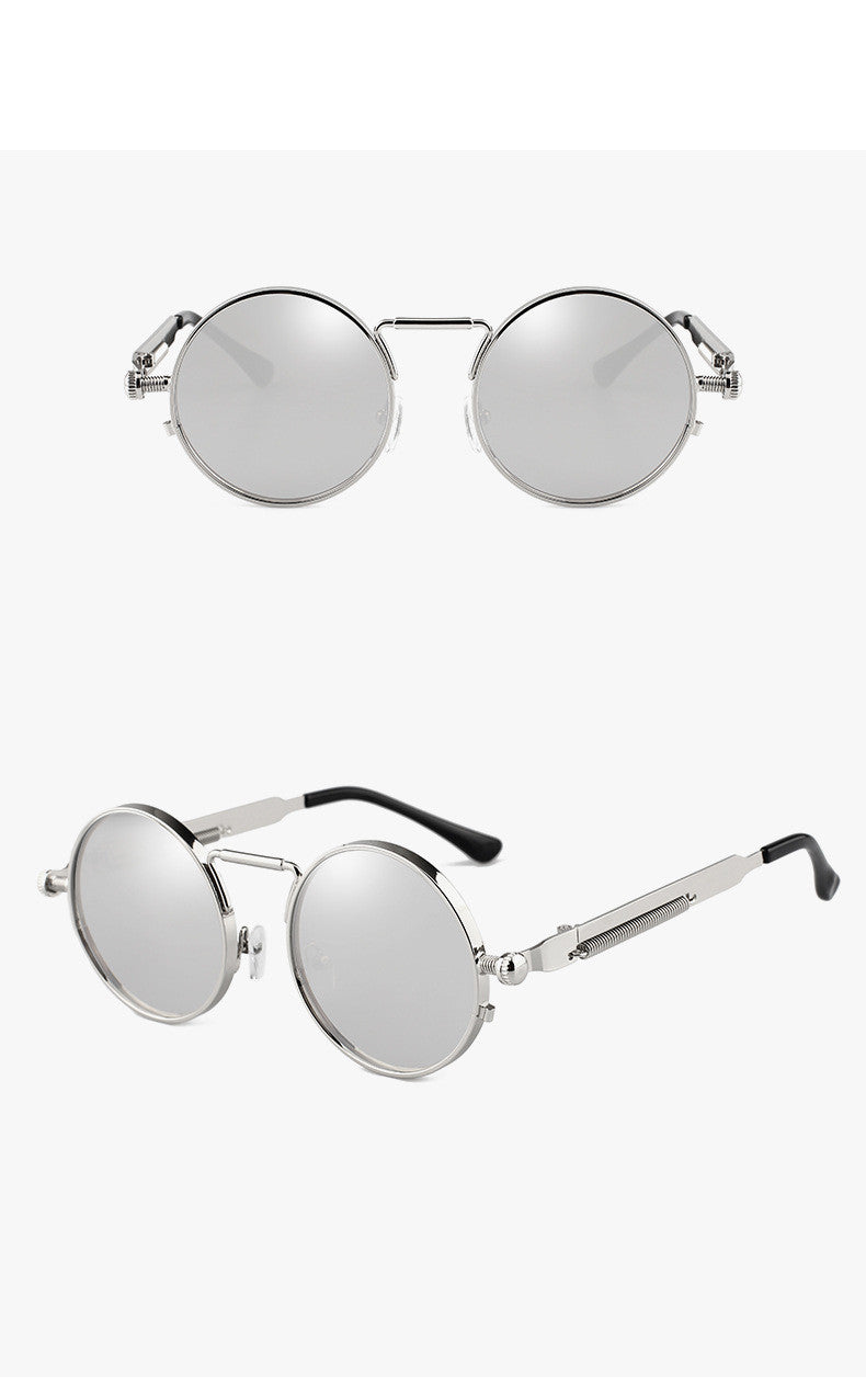 Steampunk Sunglasses Metal Frame PC Lens UV Protection for Men and Women Fashion Eyewear Unisex Lightweight Retro Style