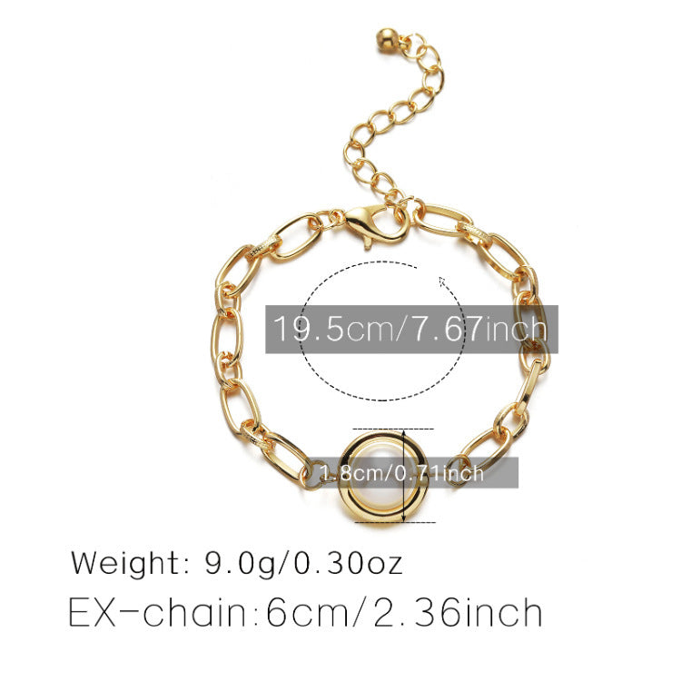 Womens Pearl Bracelet Alloy Chain Simple Metal Accessory Elegant Everyday Wear All Match Fashion For All Color