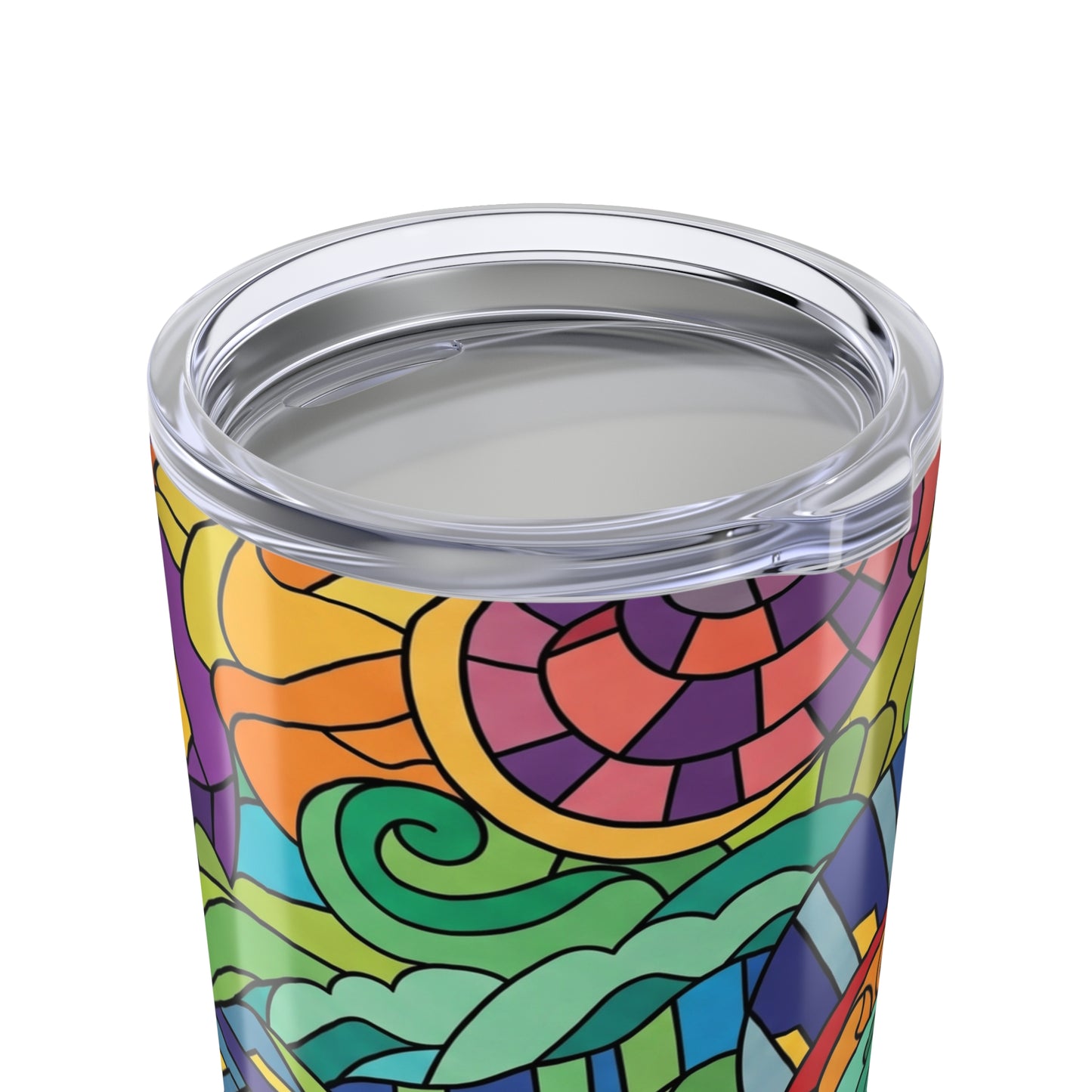 20oz Stainless Steel Tumbler Double Wall Vacuum Insulation Spill Resistant Lid Keeps Hot Or Cold Beverages Printed