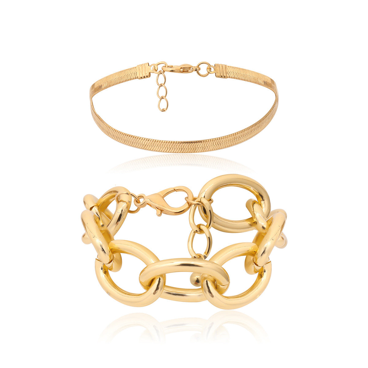 Geometric Punk Metal Bracelet Bangle Golden Fashion Jewelry Accessory Vintage Design Gift for Women Statement Piece