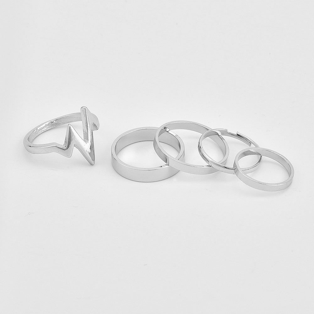 Elegant Fashion Ring Glossy Alloy Band for Women and Girls Minimalist Daily Jewelry Gift For Everyday Style Gift