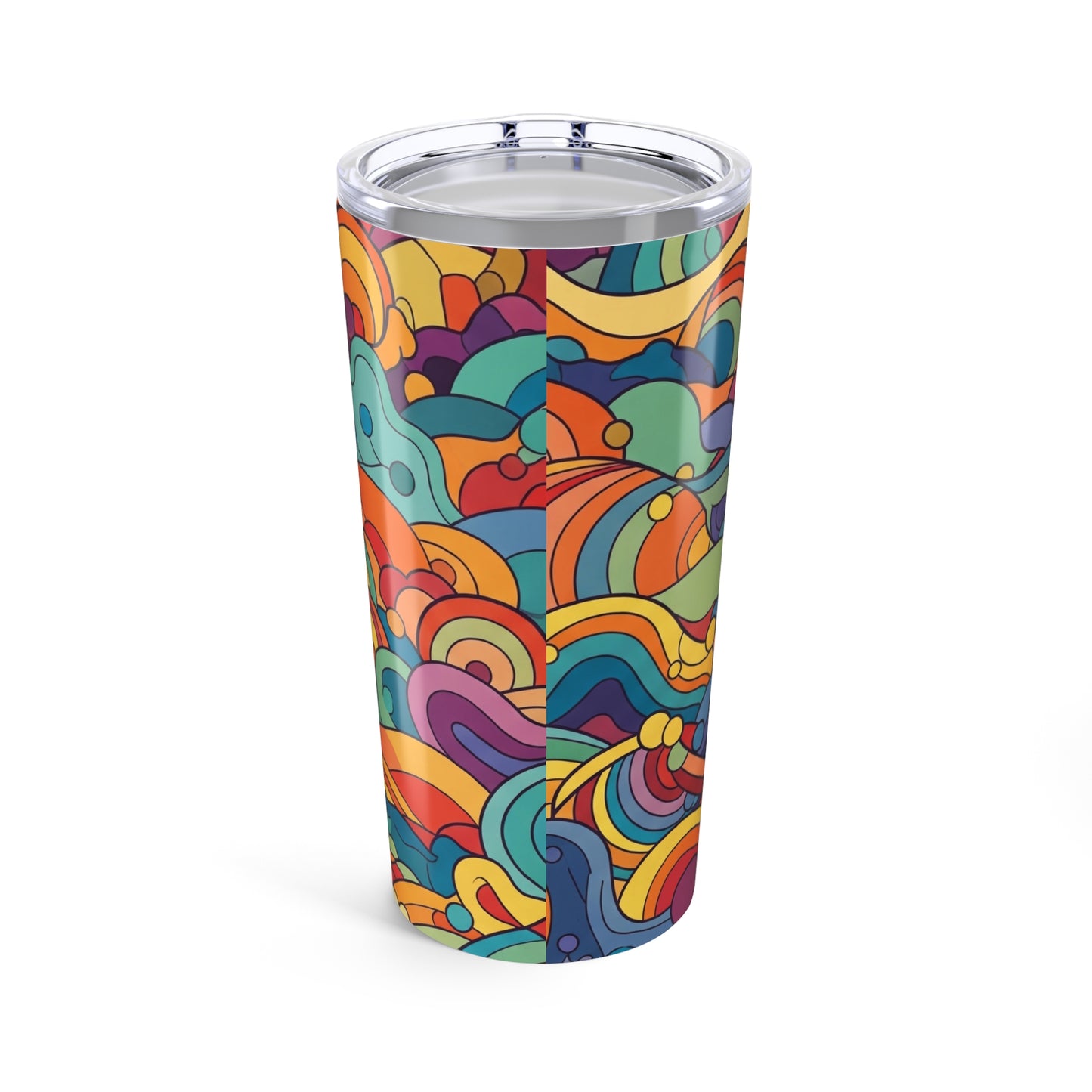 Insulated 20 Ounce Stainless Steel Double Wall Cup With Spill Resistant Construction Dishwasher Safe Printed Design