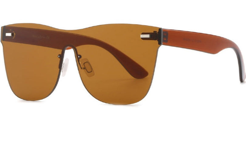 Windproof Large Frame Sunglasses One Piece Design For Superior Protection And Fashionable Eyewear With UV400 Shield