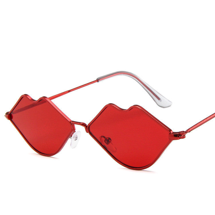 Womens Novelty Sunglasses Red Lips Designs Eyewear With AC Lens Trendy Fun Sunglasses For Parties Or Everyday