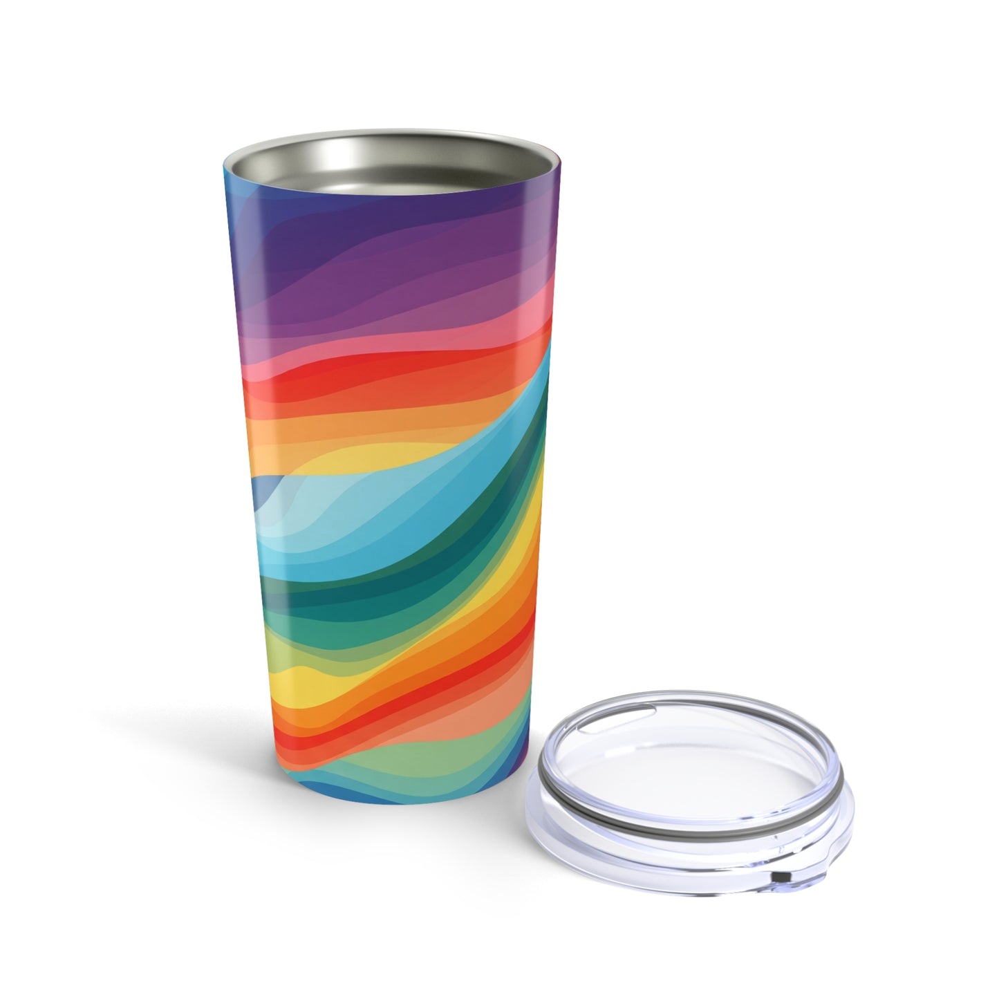 20 Ounce Stainless Steel Tumbler With Double Wall Vacuum Insulation Travel Mug Durable Thermal Printed Drinkware