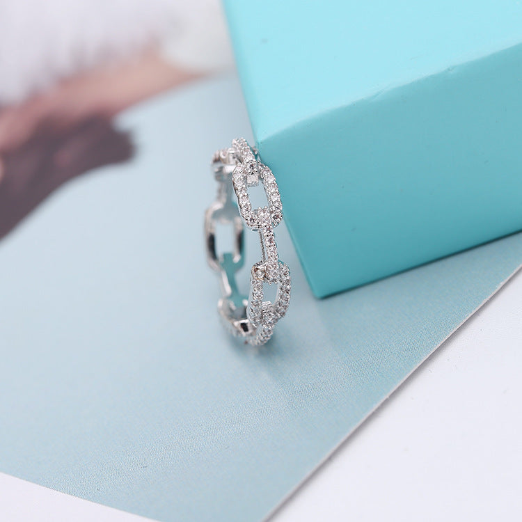 Copper Ring Unisex European American Style Zircon Inlaid Jewelry Tide Ring For Girls Fashion Trend To Wear New