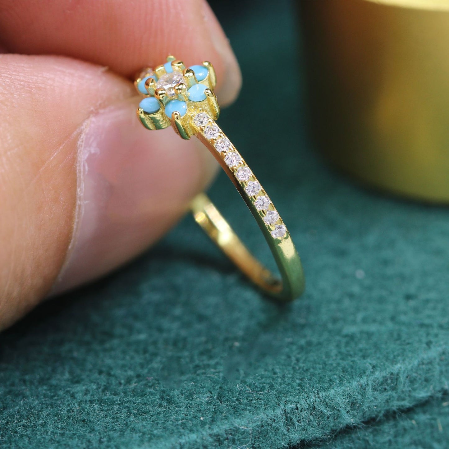 Sterling Silver Daisy Ring For Women Minimalist 925 Silver Little Flower Jewelry Elegant Everyday Wear Gift Ready