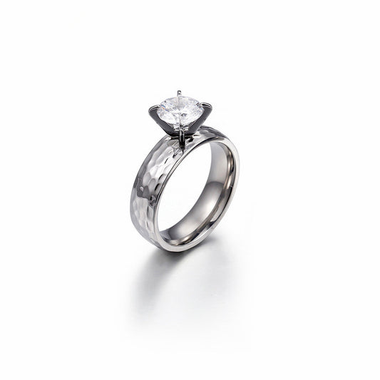 Geometric Couple Ring Set With Electroplated Finish Individually Packaged Gift For Opening Ceremony Gift Ideas