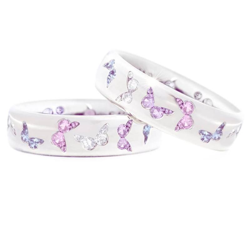 Unisex Geometric Butterfly Ring With Zircon Alloy Inlaid Artificial Gemstone Individually Packed Cute Fashion Jewelry