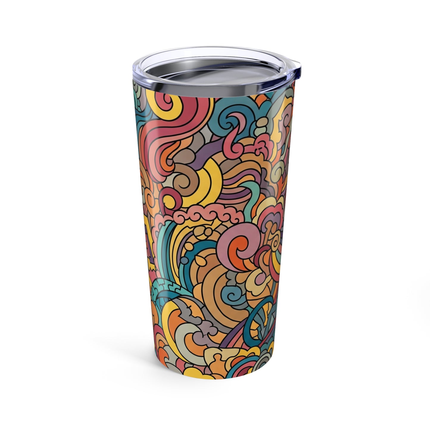 20oz Stainless Steel Printed Tumbler With Double Wall Vacuum Insulation Spill Resistant Travel Coffee Mug Drinkware