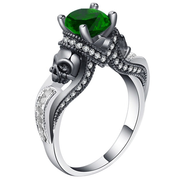 Unisex Skull Ring Punk Rock Biker Gothic Plated Jewelry Statement Accessory Colorful Gift Unique Durable Gifts