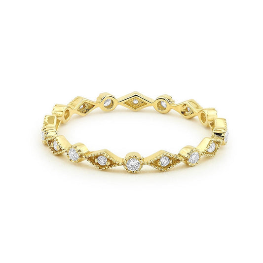 Copper Metal Diamond Tail Ring Women Fashion Jewelry