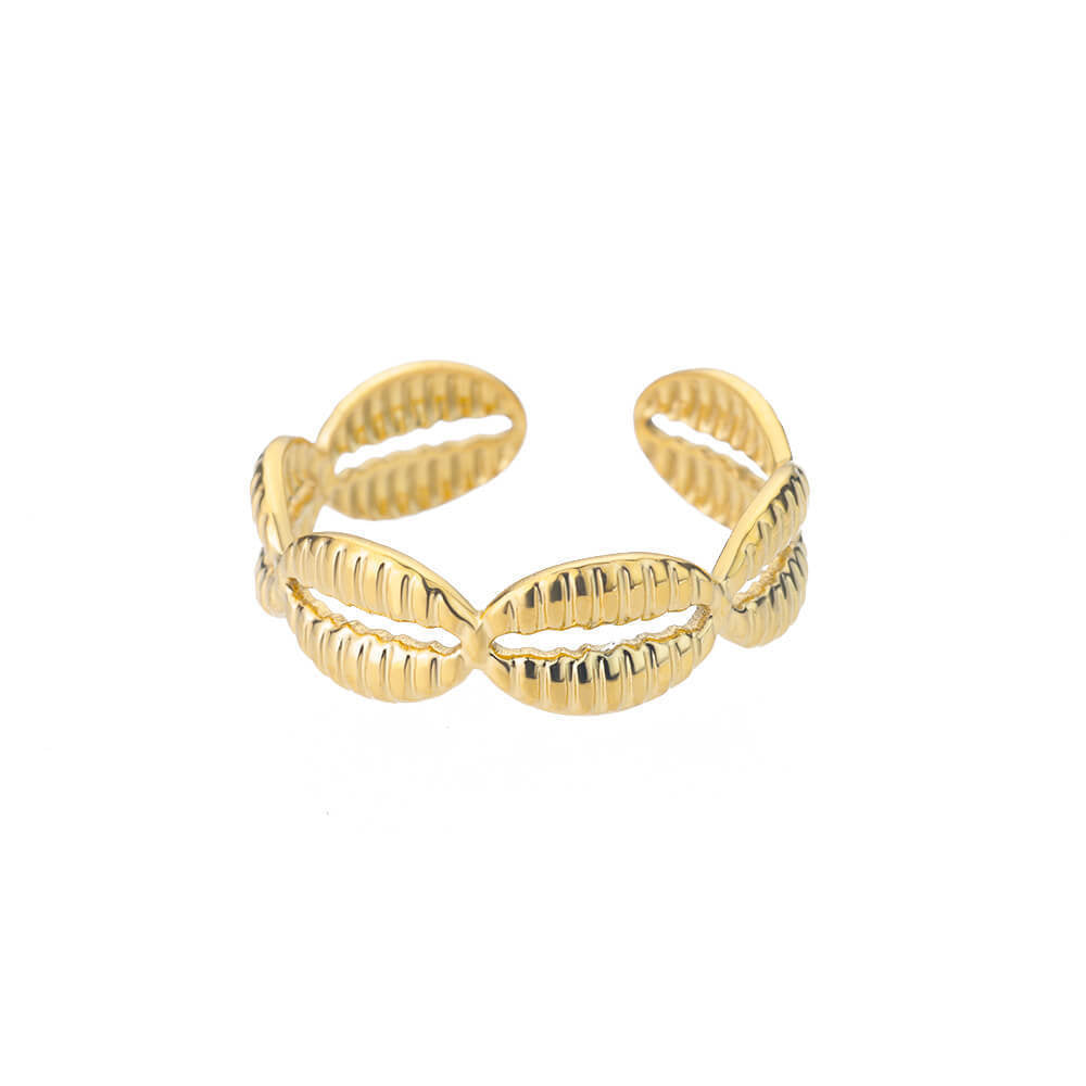 Womens Stainless Steel Ring Adjustable Geometric Open Ring Round Electroplated Jewelry for Women Everyday Wears