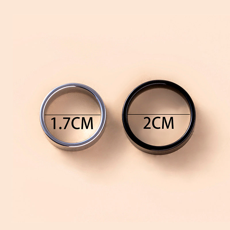 Yin Yang Couple Rings Stainless Steel Tai Chi Matching Rings for Couples His and Hers Promise Wedding Band Classic 2