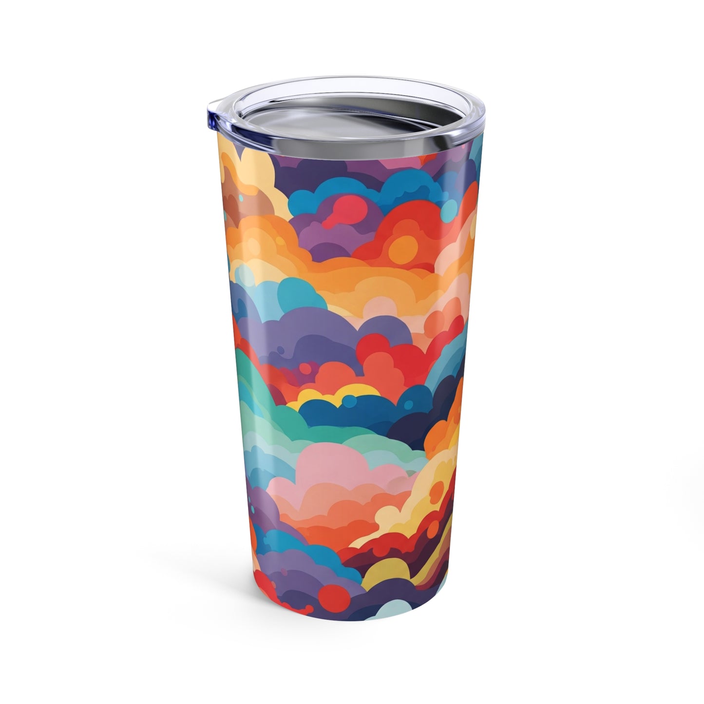 20 Ounce Stainless Steel Tumbler With Printed Design Double Wall Vacuum Insulation Leak Proof Thermal Travel