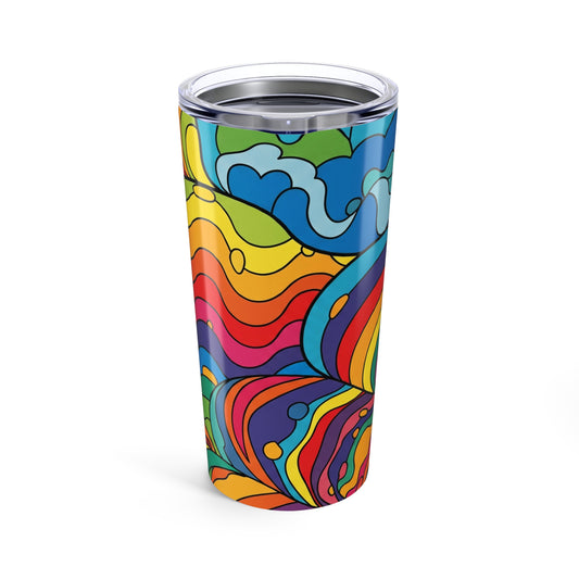 20oz Stainless Steel Graphic Tumbler With Double Wall Vacuum Insulation Spill Resistant Travel Mug For Hot And Cold