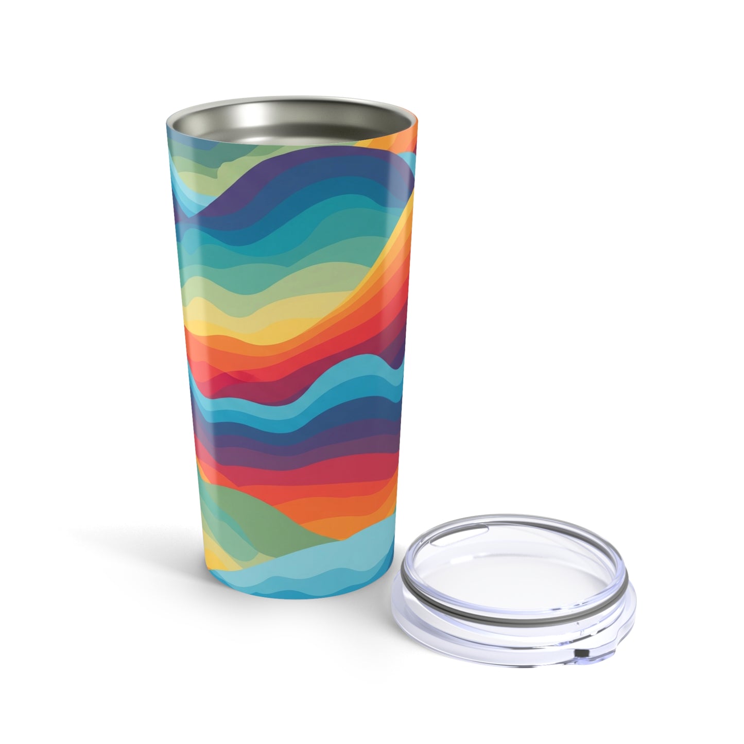 20oz Stainless Steel Tumbler With Double Wall Vacuum Insulation Spill Resistant BPA Free Printed For Hot And Cold