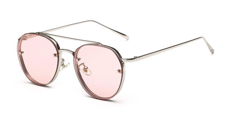 Womens Aviator Sunglasses With Gradient Lens Alloy Frame Ocean Tint Summer Glasses For Round Long Square Oval Faces