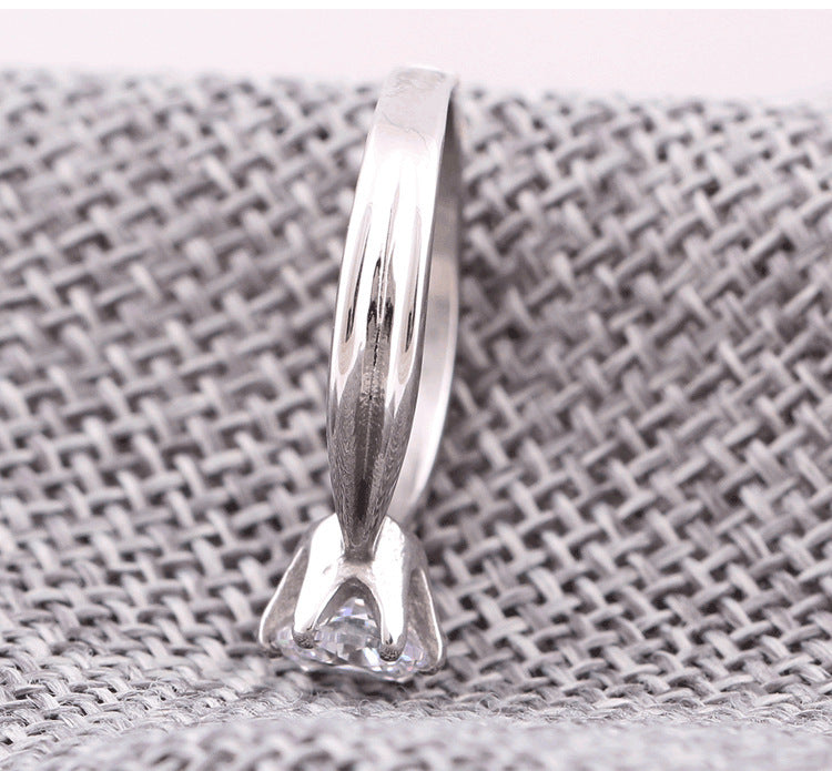 Titanium Steel Ring Geometric Plating Wedding Gift Idea For Modern Lightweight Everyday Jewelry For Sleek Look