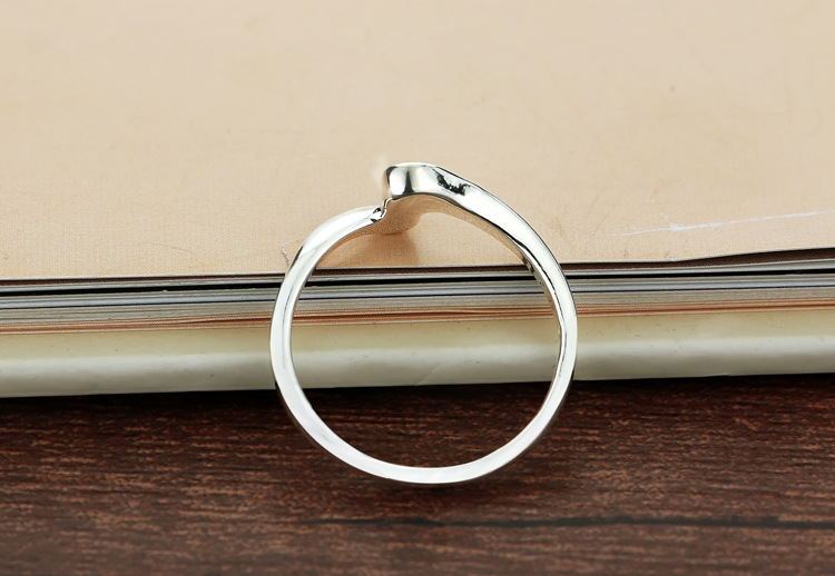 Heart Ring S925 Silver Plated Copper Jewelry Eco Friendly Uninlaid Design Fashion Ring for Women Jewelry Gifts