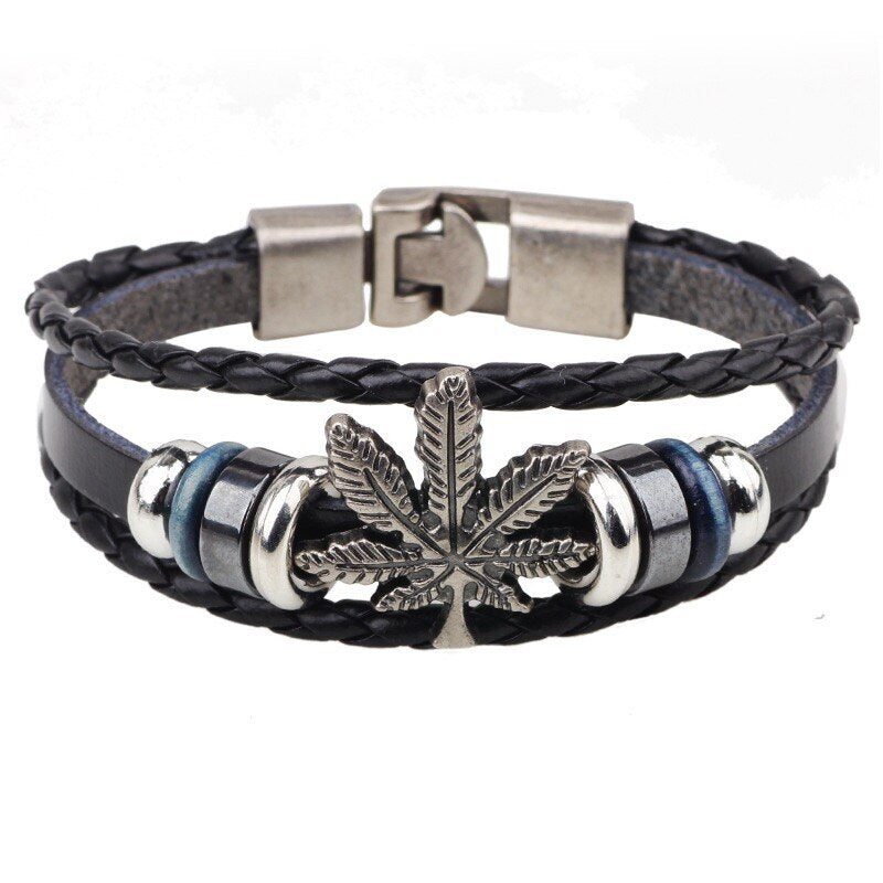 Handmade Leather Braided Bracelet Geometric Design Packed Anniversary Gifting Celebration Present For Business