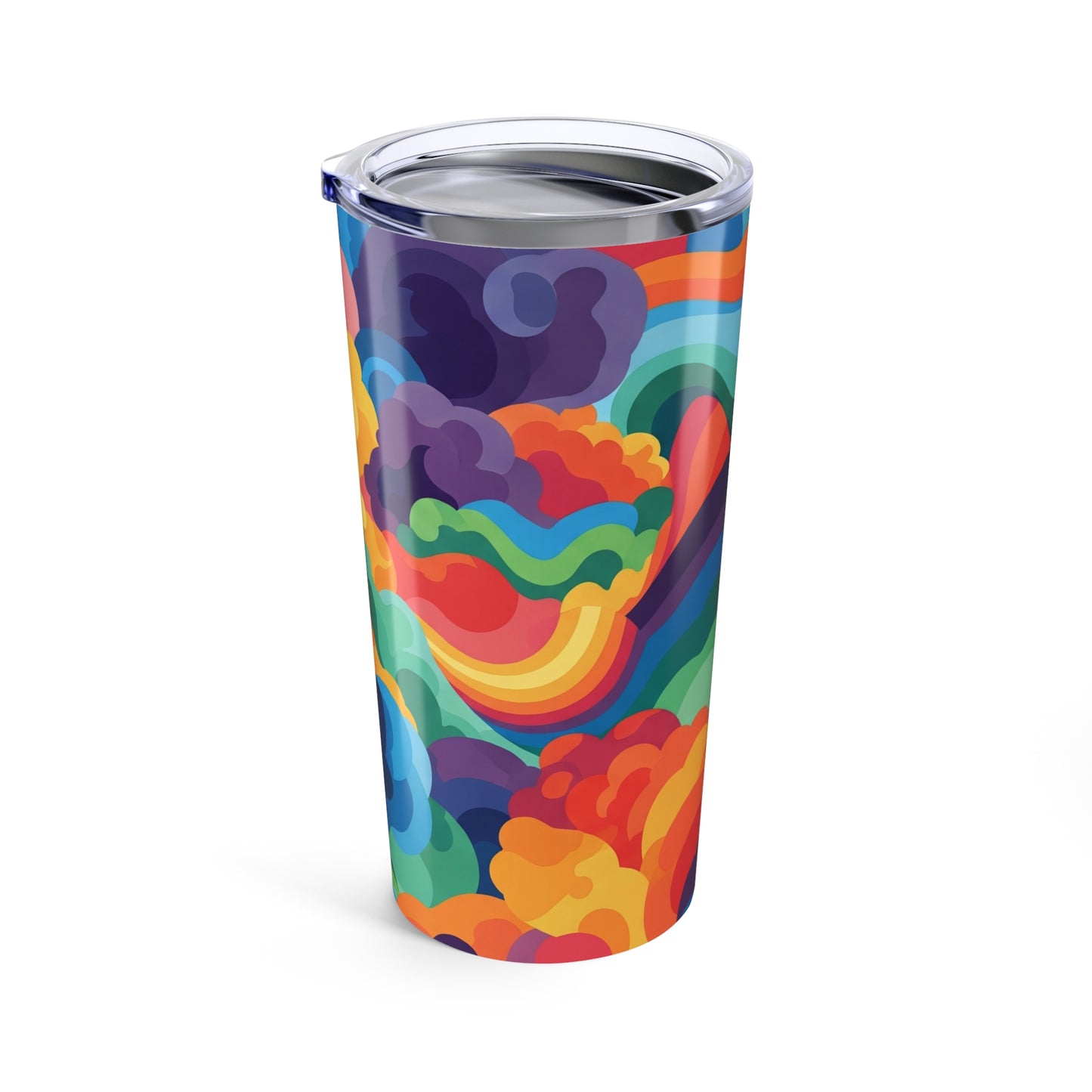 20oz Stainless Steel Tumbler With Double Wall Vacuum Insulation Spill Resistant BPA Free Durable Printed Travel Mug