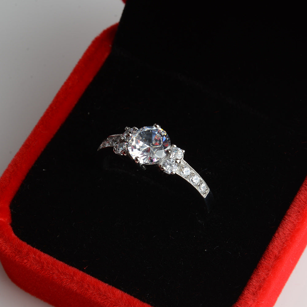 Women's Stainless Steel Heart Ring with 5A Zircon Stone Engagement Ring Perfect Gift for Her Geometric Metal Ring Available in Sizes 5 6 7 8 and 9