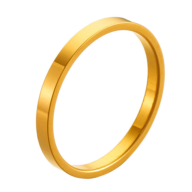Gold Electroplated Stainless Steel Ring For Women Fashion