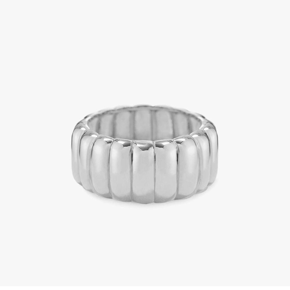 Unisex Horn Thread Ring Electroplated Durable Alloy Jewelry For Everyday Wear Modern Accessory Everyday Styles