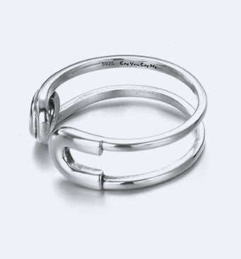 Elegant Double Ring Polished Silver Ring A Timeless Accessory For Women And A Sophisticated Ring For Special Occasions