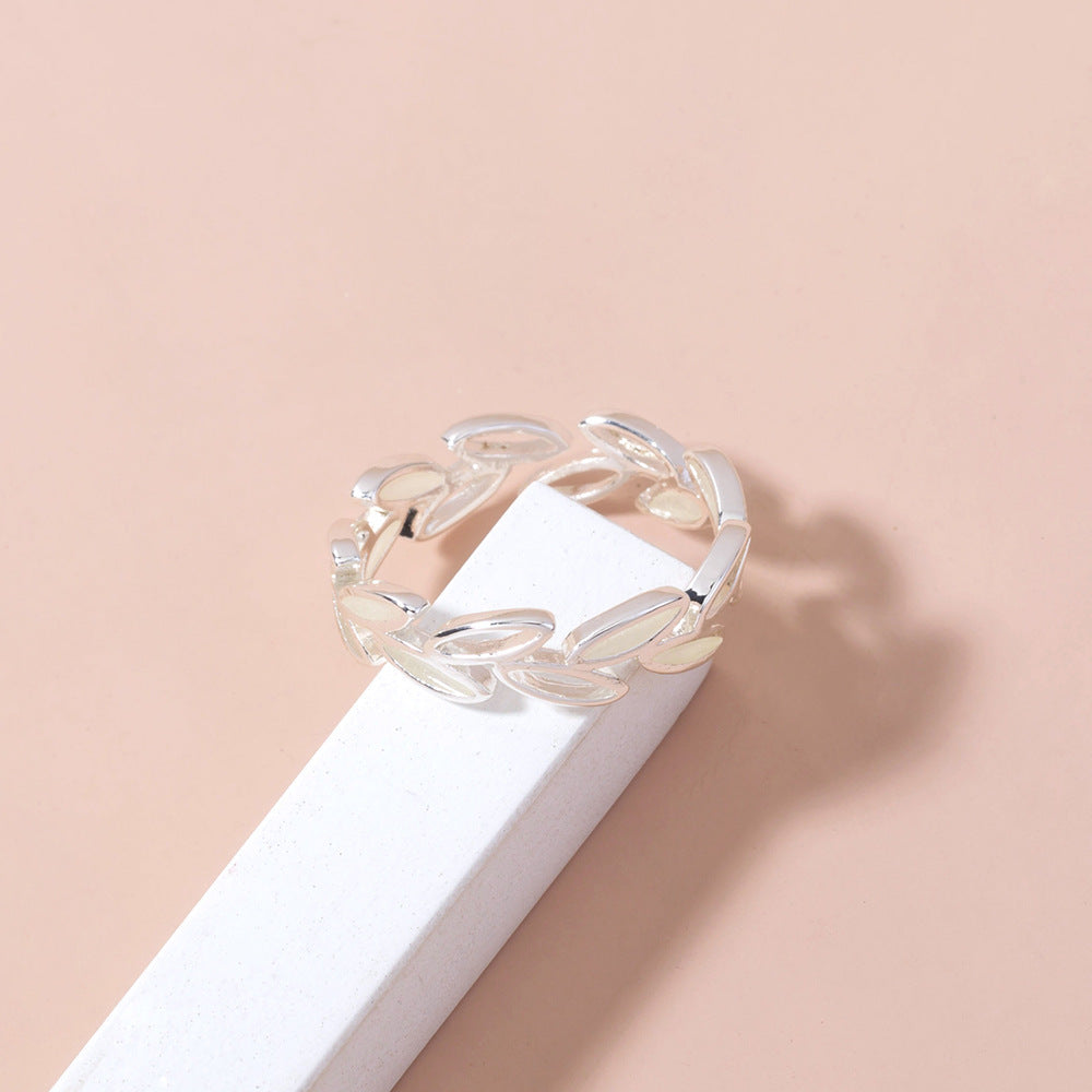 Starry Copper Ring With Drip Oil Finish European Design Fashion Jewelry Ring For Women Size 7 Elegant Star Accent