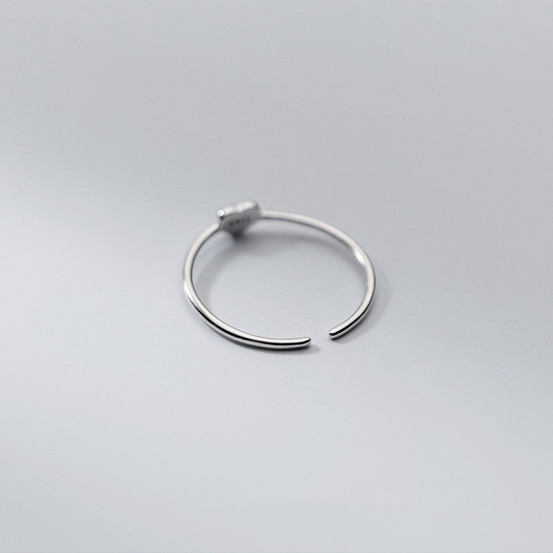 Dainty Heart Ring In Sterling Silver Adjustable For Women Everyday Wear Elegant Jewelry Gift Idea For Birthday