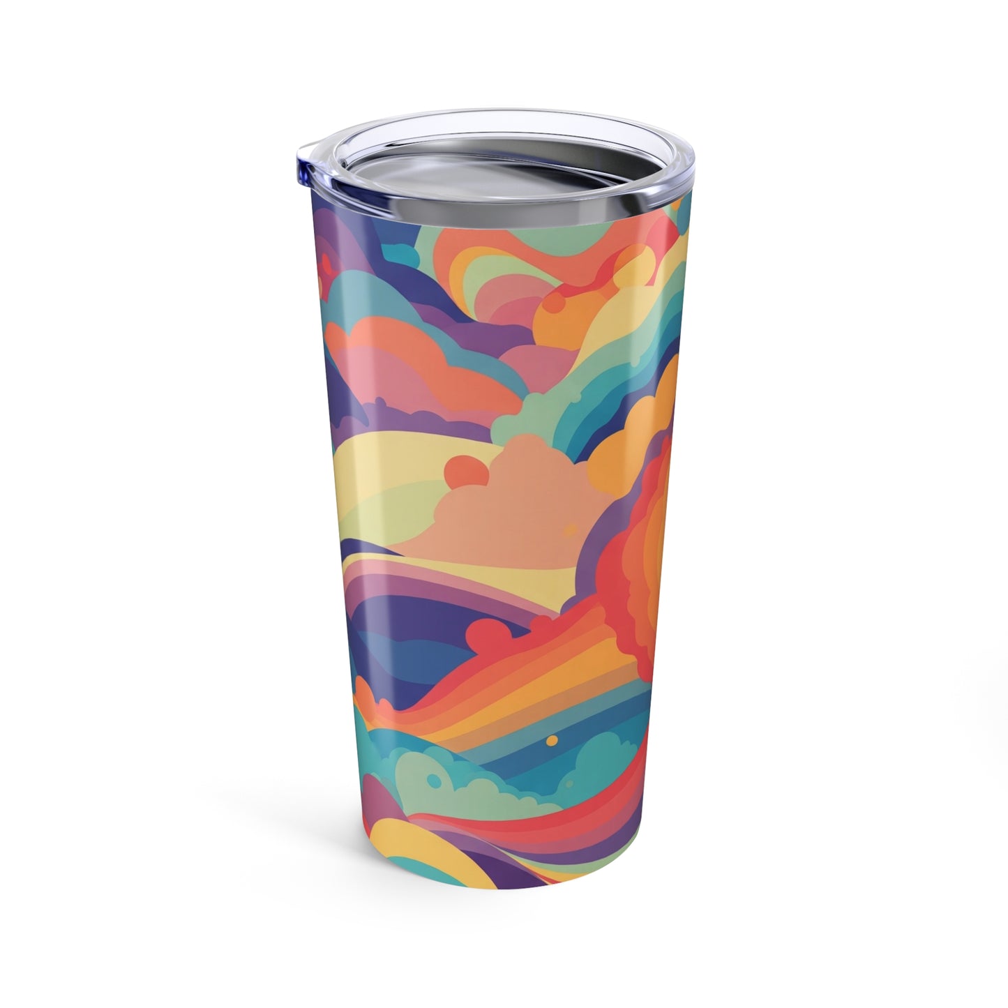20oz Stainless Steel Printed Tumbler Double Wall Vacuum Insulated Spill Resistant Bpa Free Travel Mug With Lid