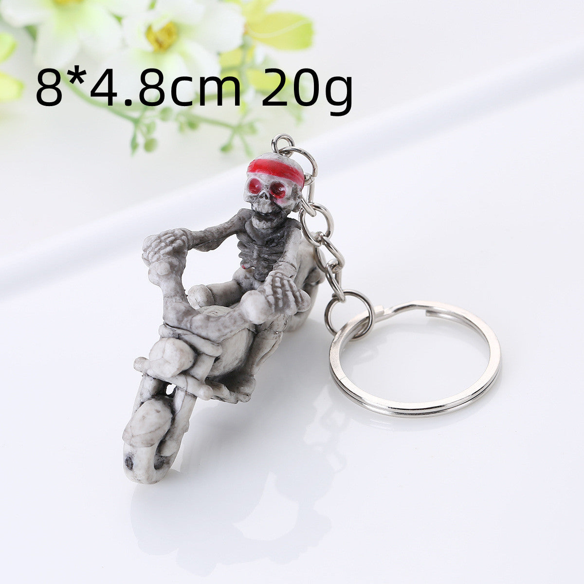 Skull Keychain Rubber Pendant Alloy Accessory Fashion Keychain High Quality Beautiful Keychain Charm Daily Use