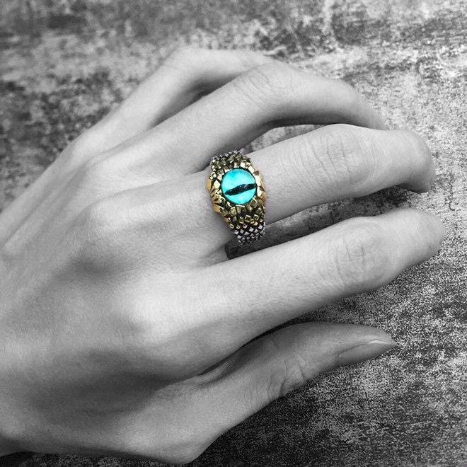Skull Eye Ring Vintage Alloy Adjustable Gothic Ring Electroplated Individually Packed For Men High Quality Now