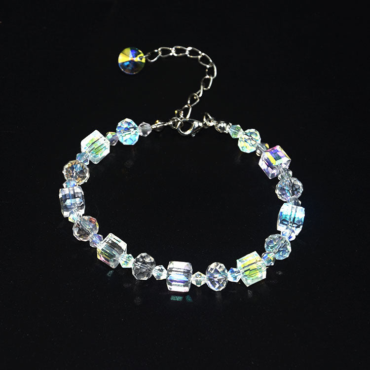 Glass Geometric Bracelet Lightweight Design With Extender Womens Jewelry Gift For Her Special Occasion For You