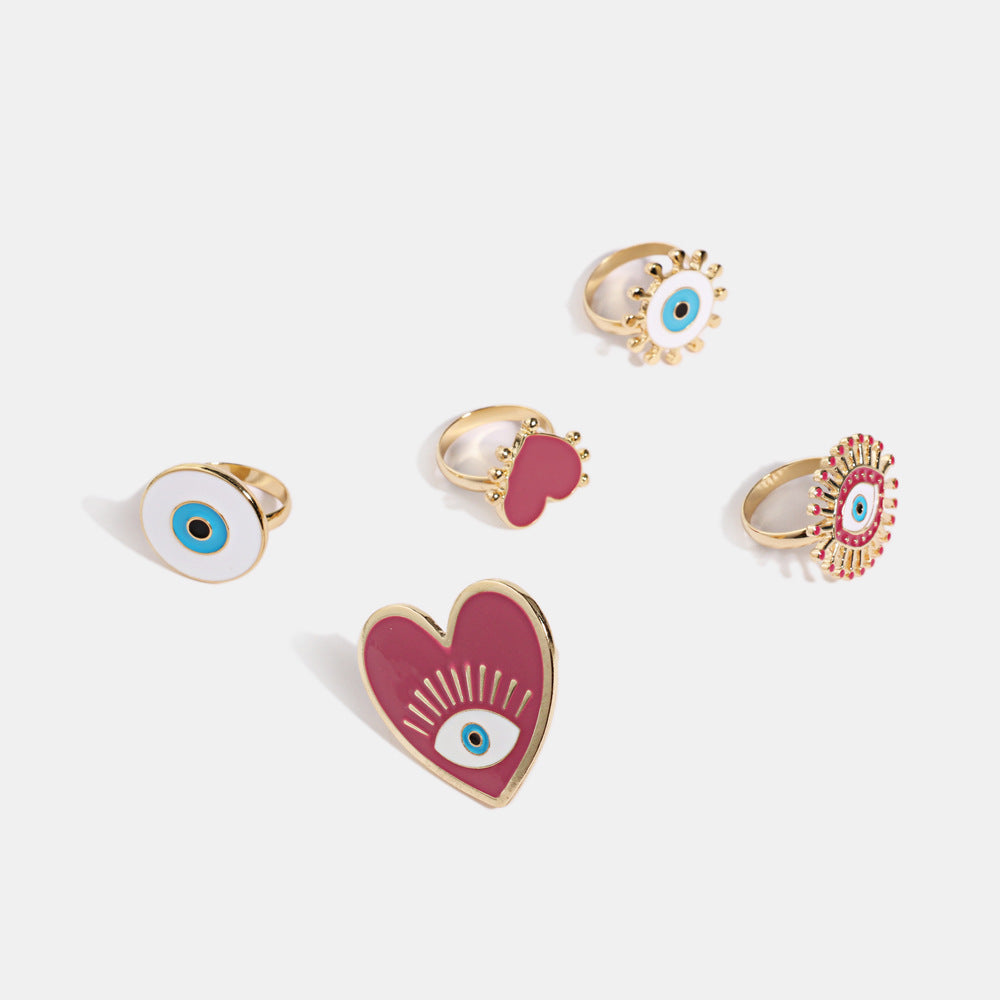 Devils Eye Ring For Women And Girls Alloy Injection Fashion Jewelry Bold Statement Ring Unique Design Eye Sparkle Finish