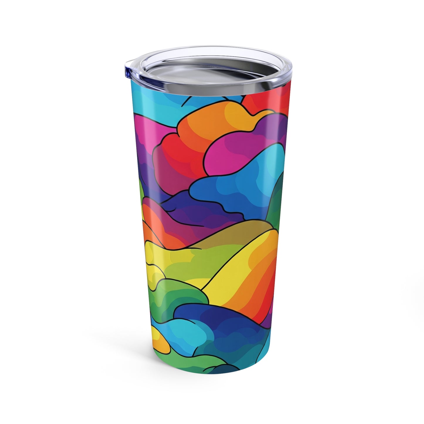 20oz Stainless Steel Tumbler With Double Wall Vacuum Insulation Leak Proof Travel Mug Printed Design For Hot Or
