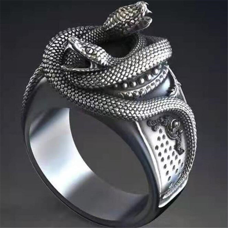 Geometric Python Ring Unisex Metal Hand Jewelry European American Design Sizes 6 7 8 9 10 11 12 13 Fashion Rings