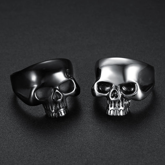 Mens Skull Ring Titanium Steel Punk Style Retro Fashion Jewelry For Men Durable High Quality Gift For Him Gift Idea