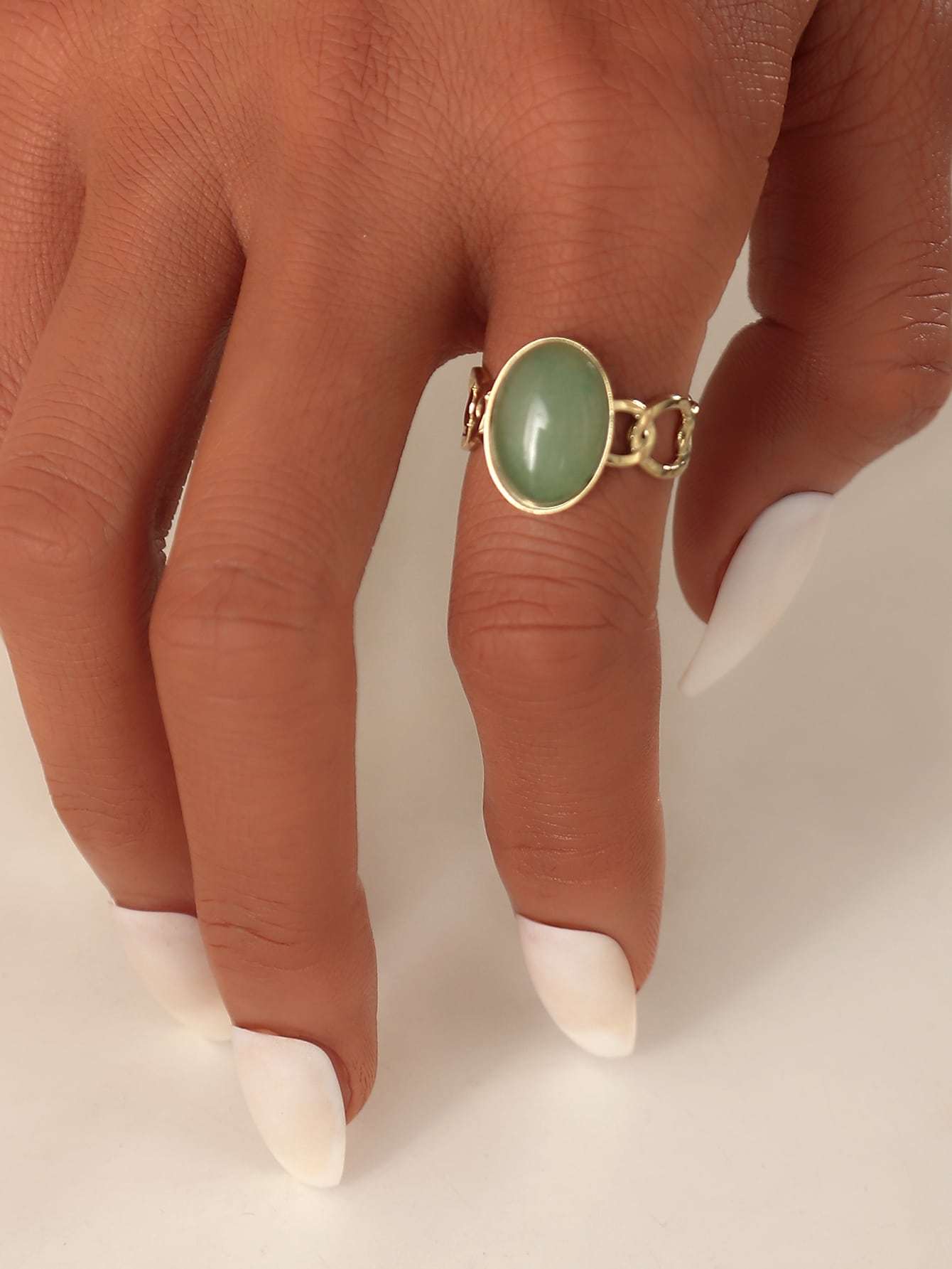 Gold Alloy Chunky Adjustable Ring For Women Larger Statement Jewelry Elegant Fashions Accessory Diameter 18 mm