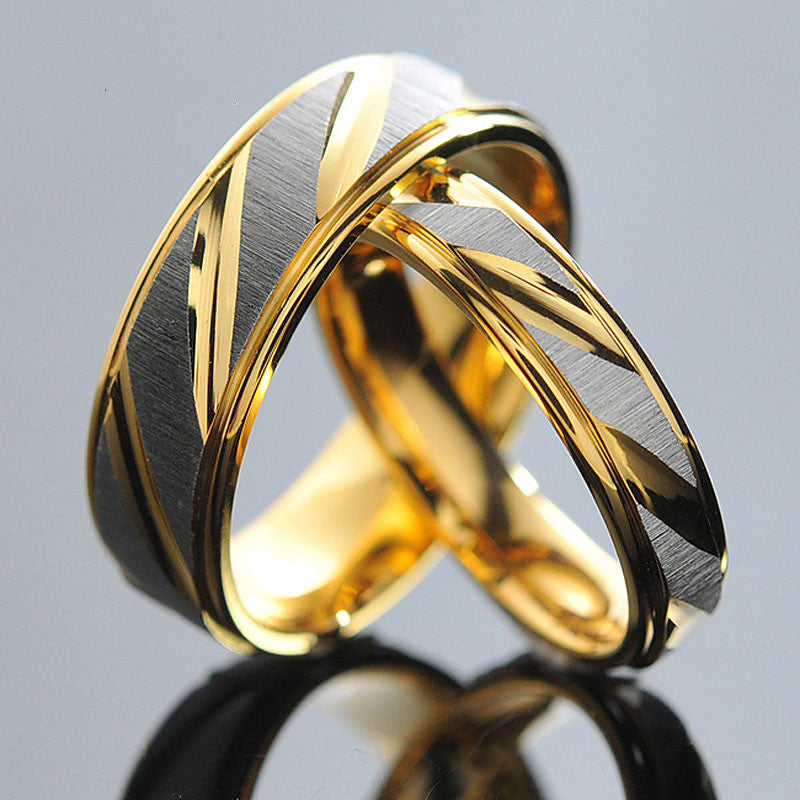 Twill Couple Ring Titanium Steel Handmade Jewelry for Couples with Classic Band Design Symbolizing Unity and Affection