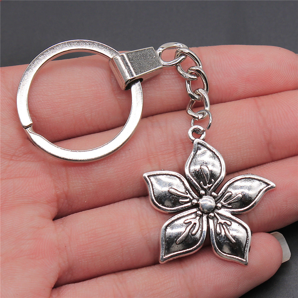 Tree Of Life Keychains Geometrical Alloy Key Ring Simple Fashion Gift Bag Charm Car Key Decoration Accessories