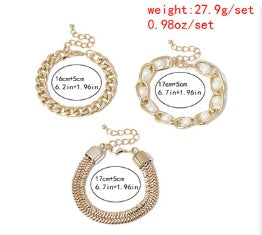 Women Pearl Bracelet Elegant Chain Inlaid Design Gifts For Girlfriend Wife Mom Special Occasions Party Jewelry