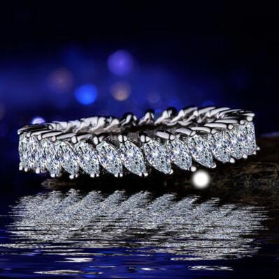 Copper Ring With Simulated Diamond Zircon Jewelry For Women Engagement Wedding Anniversary Dazzling Gift Style