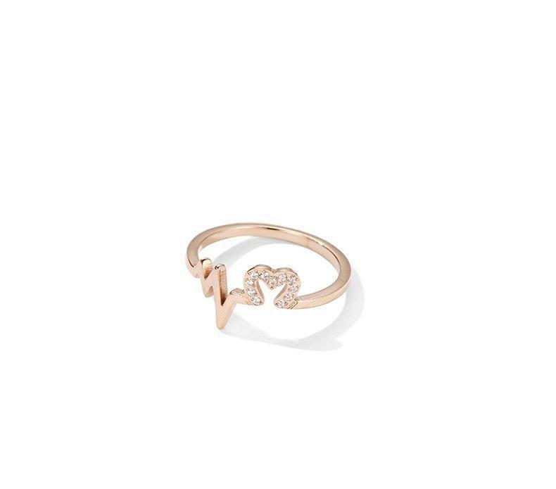 Geometric Copper Ring With Electroplating For Women Elegant
