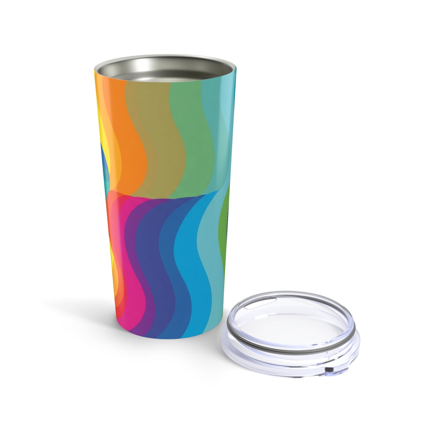 20oz Stainless Steel Insulated Tumbler With Lid Dishwasher Safe Spill Resistant Printed Hot Cold Drink Travel Mug